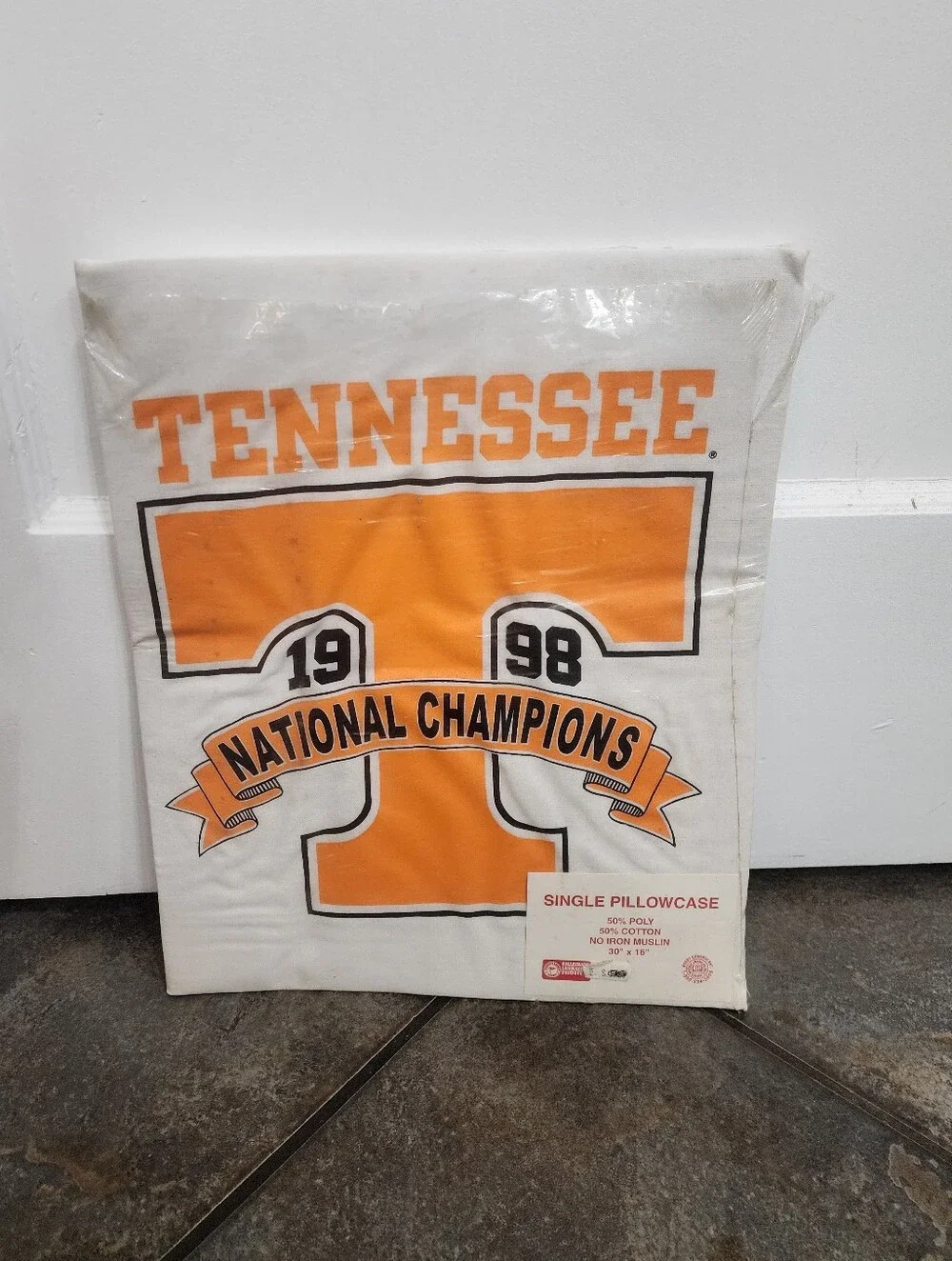 Vintage 1998 University Tennessee Volunteers National Champions Pillowcase New